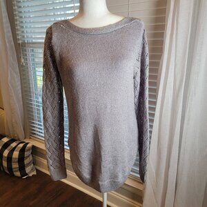 MARUICES Beautiful Lilac Gray Sparkle Light Sweater Size Medium Woman